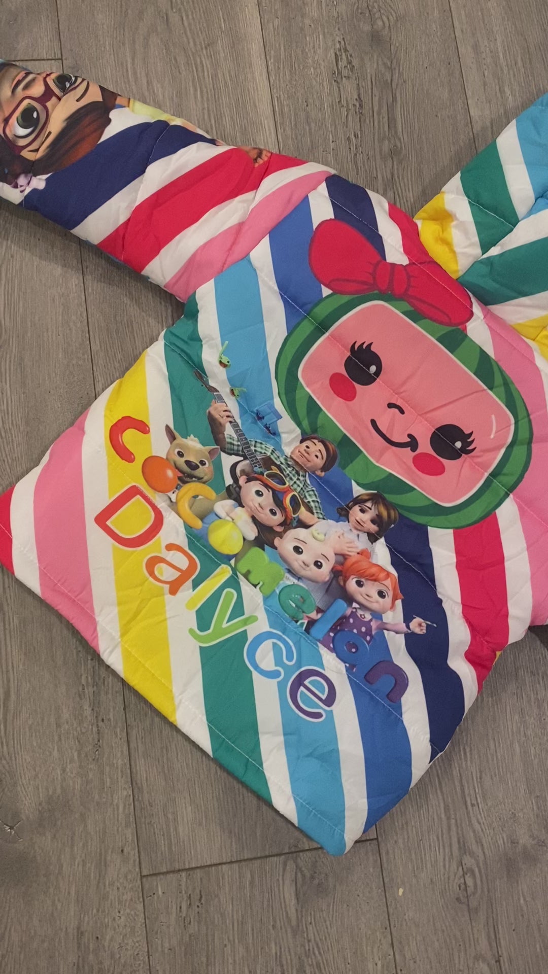 Kids Girl Cocomelon Rainbow Puffer Jacket - DimiRogue