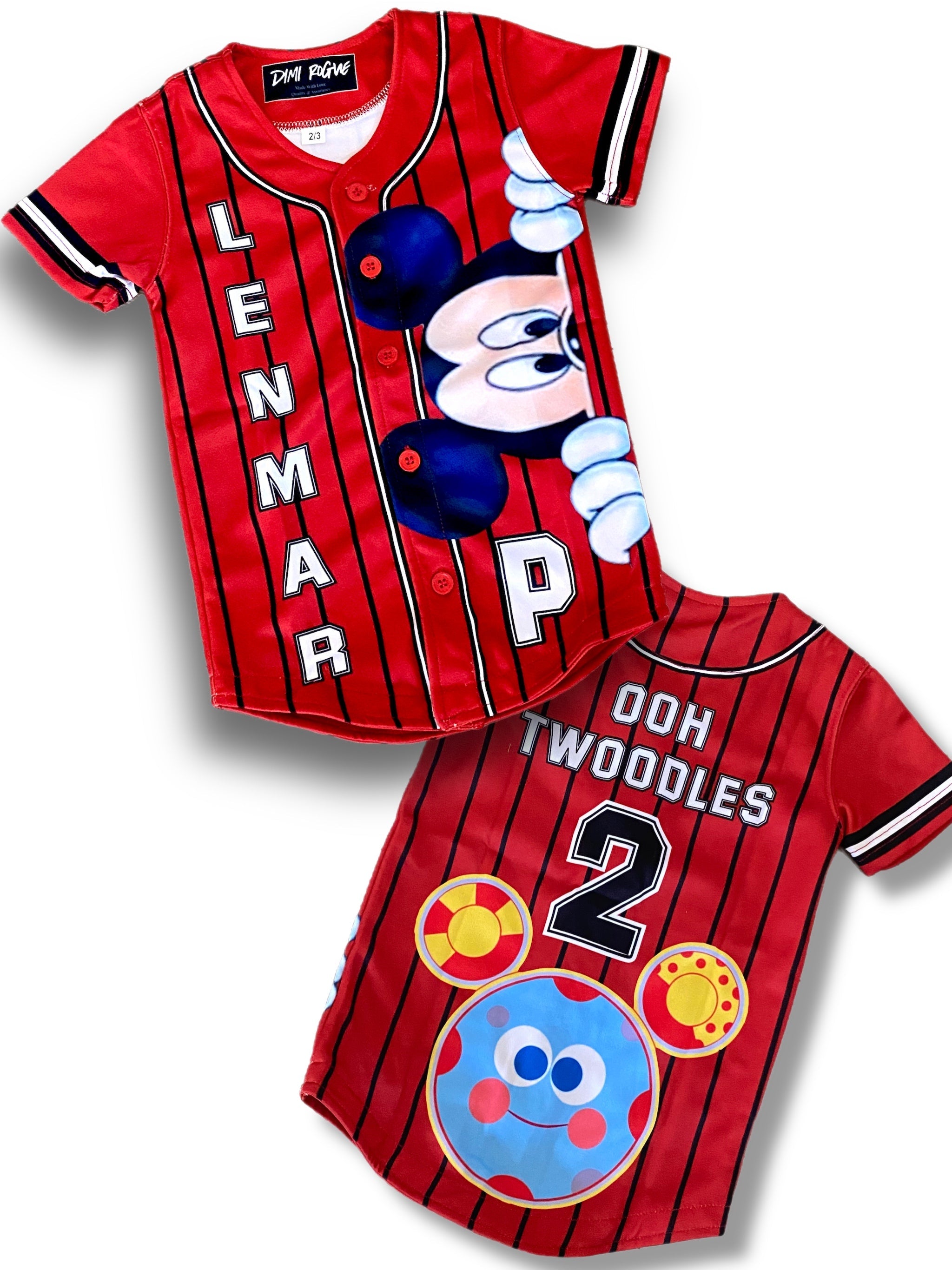 Women's red Mickey Mouse Jersey