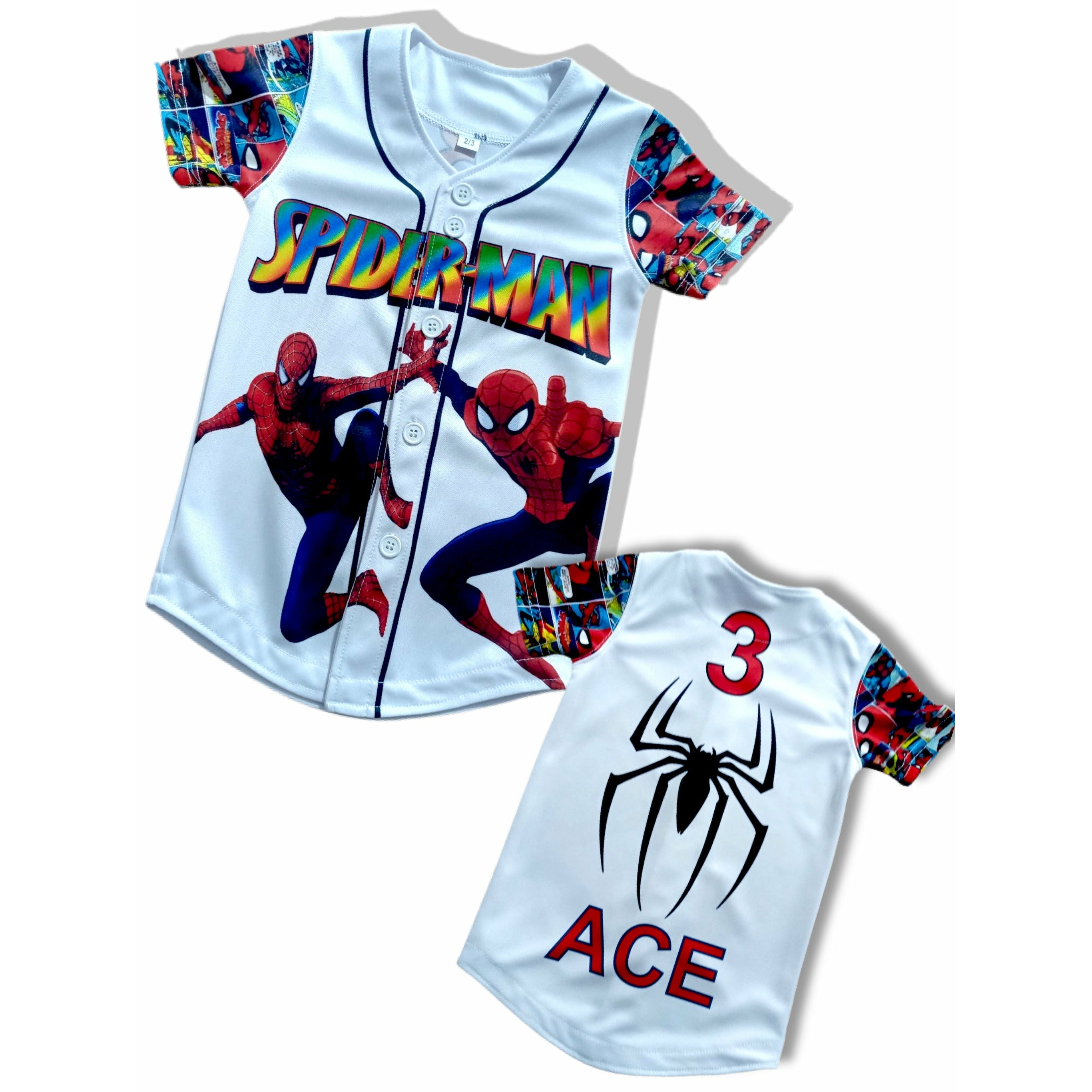 Spiderman Inspired Baseball Jersey