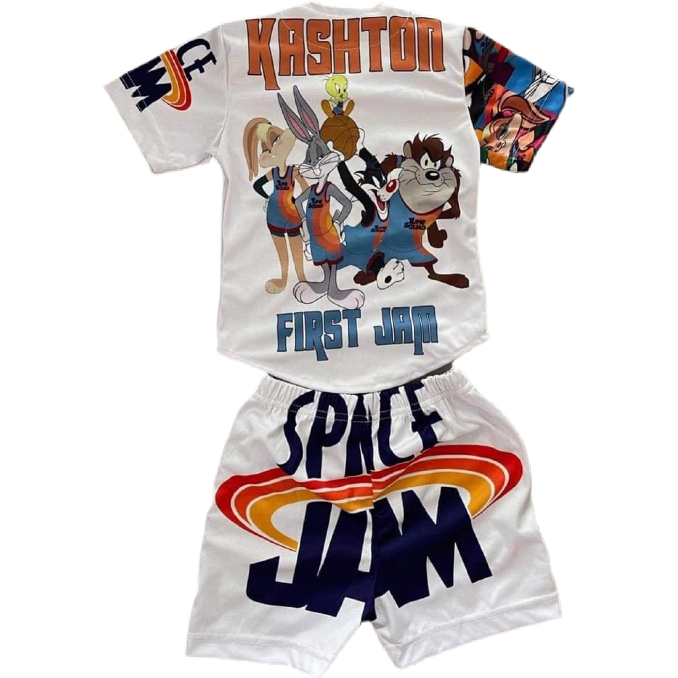 Kids Space Jam Cartoon Set Baseball jersey